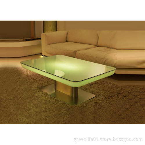 Battery, Colorful LED Bar Furniture, Square Table, LED Coffee Table